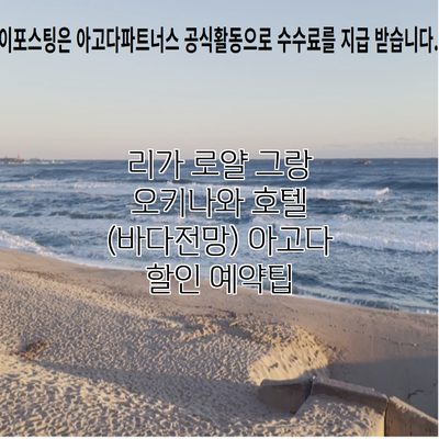 리가 로얄 그랑 오키나와 호텔 (바다전망) 아고다 할인 예약팁