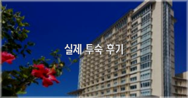 💬 실제 투숙 후기