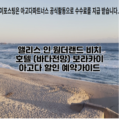 앨리스 인 원더랜드 비치 호텔 (바다전망) 보라카이 아고다 할인 예약가이드