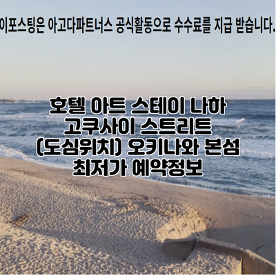 호텔 아트 스테이 나하 고쿠사이 스트리트 (도심위치) 오키나와 본섬 최저가 예약정보