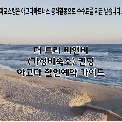 더 트리 비앤비 (가성비숙소) 컨딩 아고다 할인예약 가이드