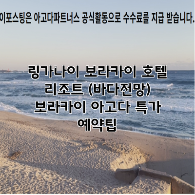 링가나이 보라카이 호텔 리조트 (바다전망) 보라카이 아고다 특가 예약팁